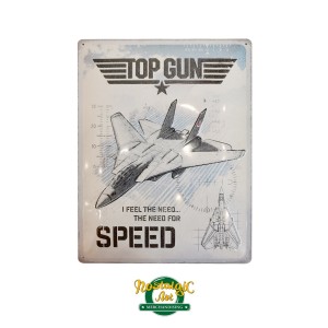 Метална табела "Top Gun Speed"